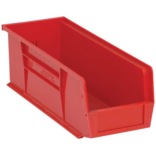 Quantum Food Service QUS234 RD Stack & Hang Shelf Bin - 14 3/4 x 5 1/2, Red, Case of 12